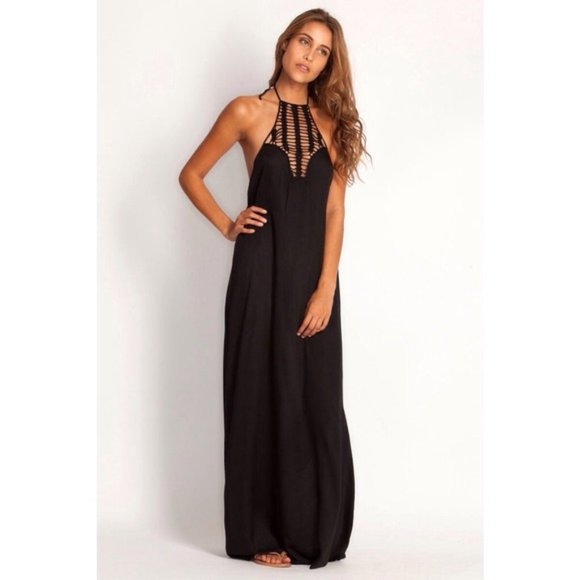 acacia swimwear Dresses & Skirts - Acacia Positano Maxi Dress Black Small Like New!